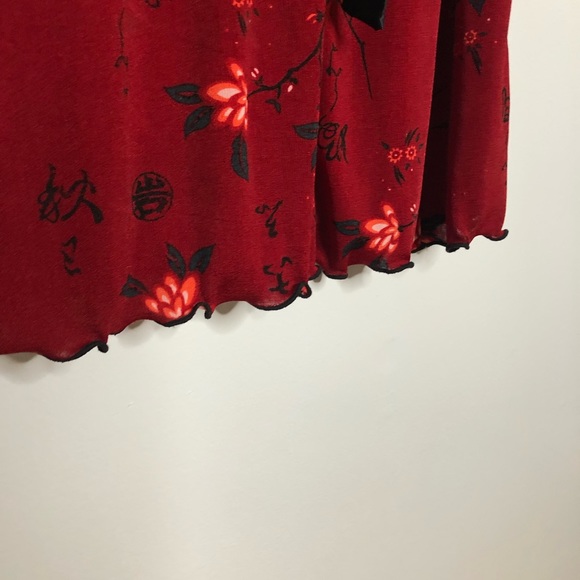 Red Japanese style dress - Picture 3 of 6